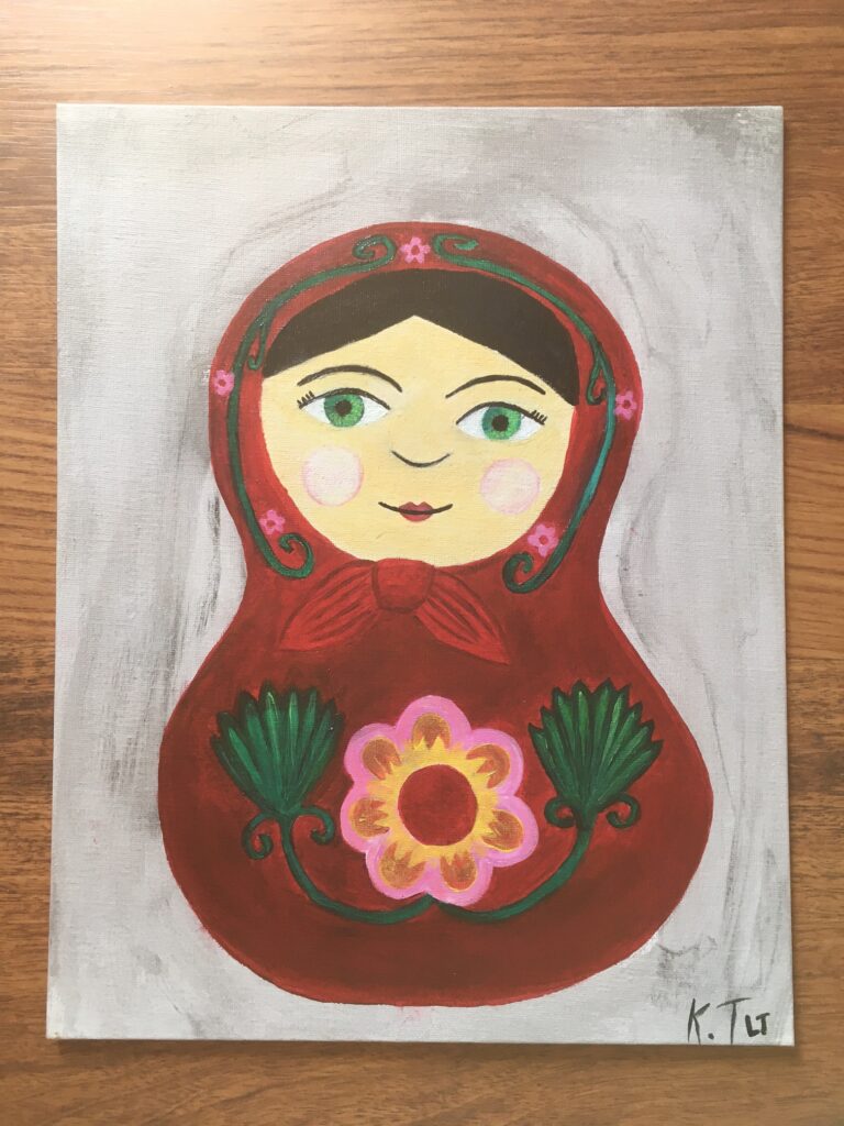 Timcik Art - Leah and Kira Timcik Rosy Matryoshka $30